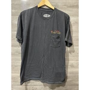 Salt Life Marlin T-Shirt Pocket Mens Size L Black Hot Rods Bait & Tackle Box